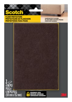 Packaging for Scotch(TM) Brand Floor Protectors for chairs. 2 in a pack.