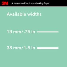 3M™ Automotive Refinish Masking Tape Available in 19 and 38mm Widths