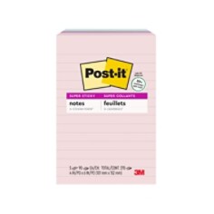 Post-it® Super Sticky Notes, 4 in x 6 in, Assorted Brights