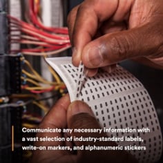Communicate any necessary information with a vast selection of industry-standard labels, write-on markers, and alphanumeric stickers