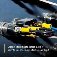 Vibrant identifiable colors make it easy to keep terminal blocks organized
