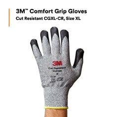 3M Comfort Grip Gloves - Cut Resistant CGXL-CR, Nitrile Coated, Size XL