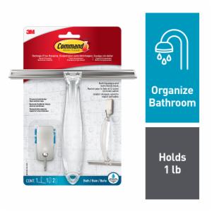 Command Bath Squeegee and Satin Nickel Hook BATH32-SS-ESF image Command Bath Squeegee and Satin Nickel Hook BATH32-SS-ESFimage