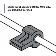 Meets the UL standard 310 for AWG only, and CSA 22.2 Certified