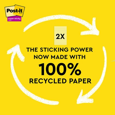 Enhanced image with 2X and 100% Recycled Paper statement