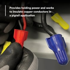 Provides holding power and works to insulate copper conductors in a pigtail application