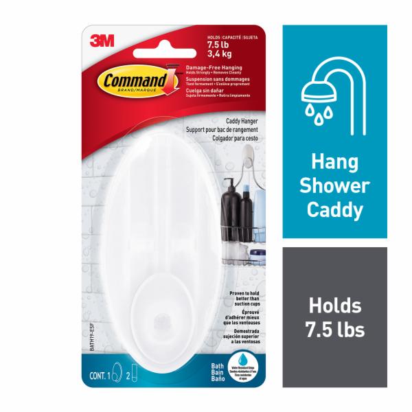 Command Shower Caddy Hanger with Water Resistant Strips BATH19-ESF