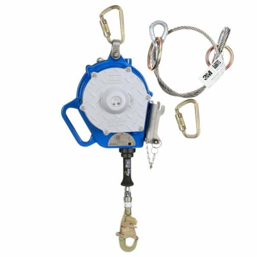 A 3M DBI-SALA Sealed-Blok Self Retracting Lifeline 3400148, Retrieval with Bracket, Galvanized Cable, 50 ft. (15m)