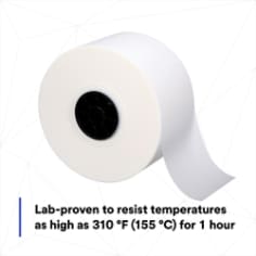 Lab-proven to resist temperatures as high as 310 °F (155 °C) for 1 hour