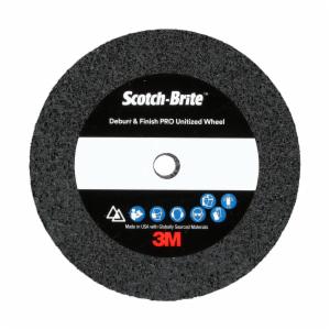 Scotch-Brite Deburr & Finish PRO Unitized Wheel, DP-UW, 2S Fine, 2 in x 1/2 in x 1/4 in, 30 ea/Caseimage