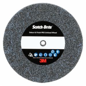 Scotch-Brite Deburr & Finish PRO Unitized Wheel, DP-UW, 8C Coarse+, 3 in x 1/4 in x 3/8 in, 40 ea/Caseimage