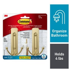 Command™ Bath Small Satin Nickel Hook