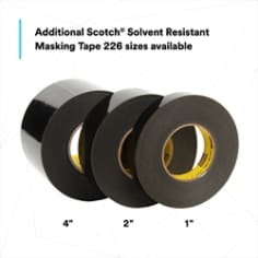 Additional Scotch® Solvent Resistant Masking Tape 226 sizes available: 4", 2", 1"