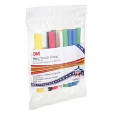 3M Heat Shrink Thin-Wall Tubing, FP-301, assorted colours, 1/2 in x 6 in (1.27 cm x 15.24 cm)