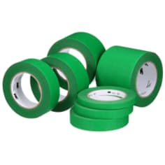 A group of 3M UV Resistant Green Masking Tapes in various sizes