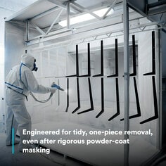 Engineered for tidy, one-piece removal, even after rigorous powder-coat masking