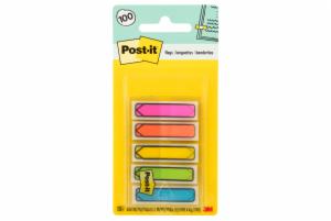 Post-it Flags 684-ARR2, .47 in. x 1.7 in. Assorted Brights 20 each 100 TTL Flagsimage