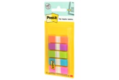 Post-it® Flags, Assorted Bright Colors, .5 in. Wide, 100 Flags/On