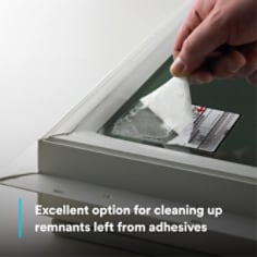 Excellent option for cleaning up remnants left from adhesives