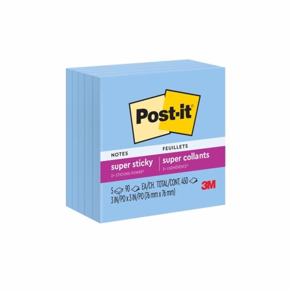 Post-it Super Sticky Notes 654-5SSBW