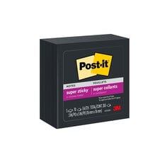 Post-it® Super Sticky Notes, 3 in. x 3 in., Black, 5 Pads/Pack, 70  Sheets/Pad