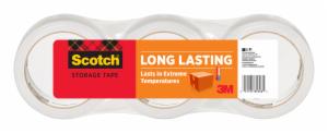 Scotch Long Lasting Storage Packaging Tape 3650-3, 1.88 in x 54.6 yd (48 mm x 50 m), 3pkimage