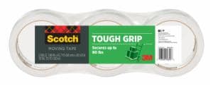 Scotch Tough Grip Moving Packaging Tape 3500-40-3, 1.88 in x 43.7 yd (48 mm x 40 m) image Scotch Tough Grip Moving Packaging Tape 3500-40-3, 1.88 in x 43.7 yd (48 mm x 40 m)image
