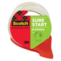 Scotch® Sure Start Packaging Tape, 3450S-RD 1.88 in x 54.6 yds (48 mm x 50 m)