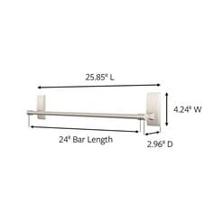 Command™ Satin Nickel Towel Bar