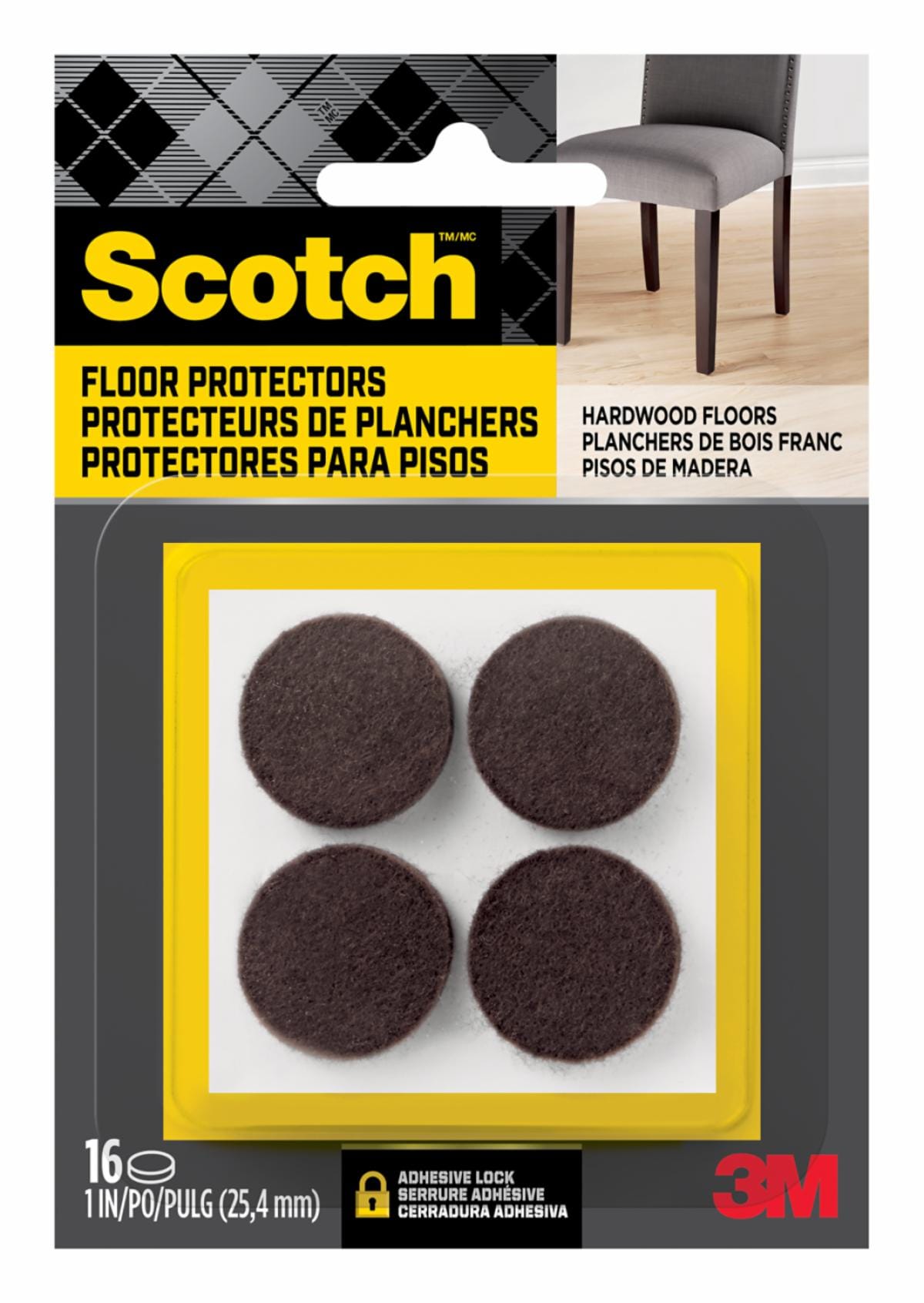 Scotch Round Felt Pads SP821-NA