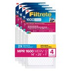 Filtrete™ MPR 1600, Ultra Allergen, Bacteria & Virus, 14x25x1, 4-pack