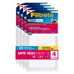 Filtrete™ MPR 1600, Ultra Allergen, Bacteria & Virus, 14x20x1, 4-pack