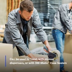 Can be used by hand, with manual dispensers, or with 3M-Matic Case Sealers