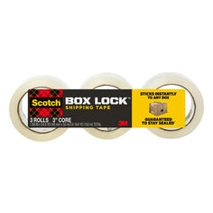 Scotch® Box Lock™ Packaging Tape 3950-3, 1.88 in x 54.6 yd, 3 Rolls/Pack