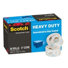 Scotch® Heavy Duty Shipping Packaging Tape, 1.88 in x 54.6 yd, 36 Pack