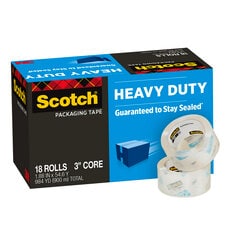 Scotch® Heavy Duty Shipping Packaging Tape Cabinet Pack, 1.88 in x 54.6 yd, 18/Pack