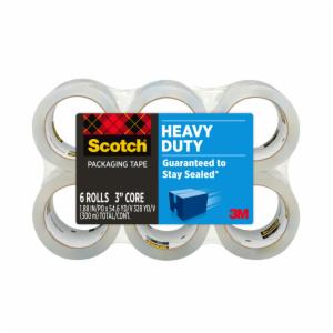 Scotch Packaging Tape 3850-6-EF, 1.88 in x 54.6 yd (48mm x 50 m) Heavy Duty Shipping, 6 Pack image Scotch Packaging Tape 3850-6-EF, 1.88 in x 54.6 yd (48mm x 50 m) Heavy Duty Shipping, 6 Packimage