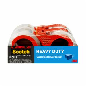 Scotch Heavy Duty Shipping Packaging Tape 3850-4RD-6GC, 1.88 in x 54.6 yd (48 mm x 50 m) 4 Rolls/Pack image Scotch Heavy Duty Shipping Packaging Tape 3850-4RD-6GC, 1.88 in x 54.6 yd (48 mm x 50 m) 4 Rolls/Packimage