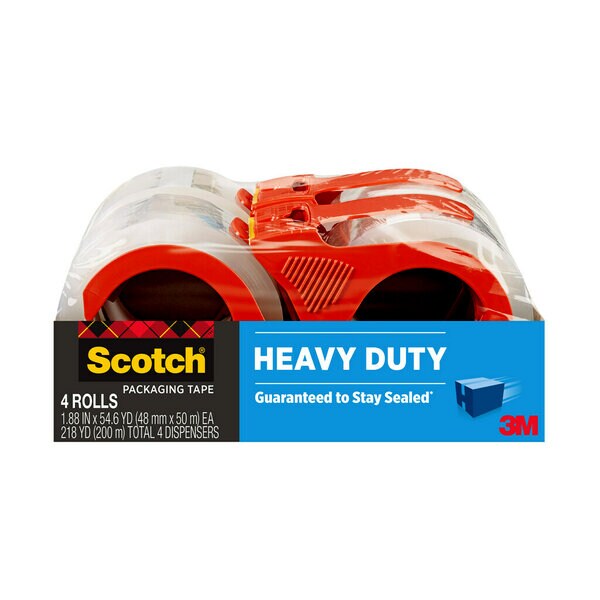 Scotch Heavy Duty Shipping Packaging Tape 3850-4RD-6GC