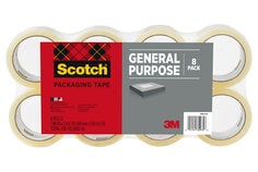 Scotch® Shipping Packaging Tape, 3350-8, 8 rolls, 1.88 IN x 54.6 YD EA, 436 YD (400 m)
