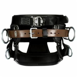 3M™ DBI-SALA 4D Lineman Tongue Buckle Positioning/Fall Restrict Belt 1000880, Leather, Seat, Black, D22image