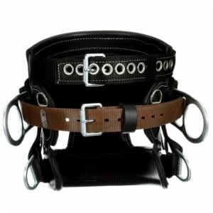 3M™ DBI-SALA 4D Lineman Tongue Buckle Positioning/Fall Restrict Belt without Quick Connect 1000262, Leather, Seat, Black, D21image