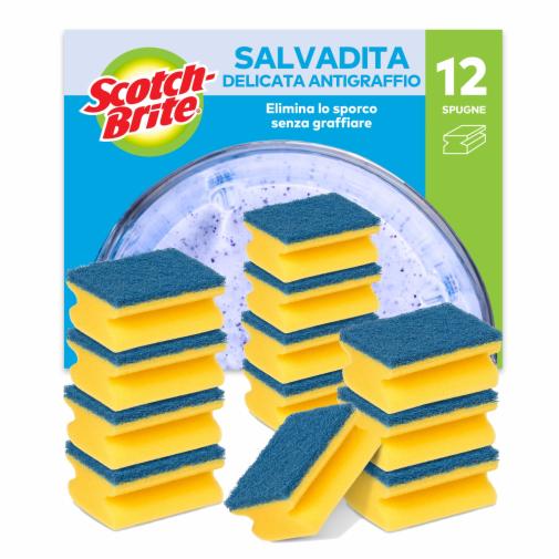 Spugne per piatti, 6 pezzi, antigraffio, per lavare i piatti, spugna riutilizzabile per cucina, strumenti per la pulizia della casa per pentole, padelle