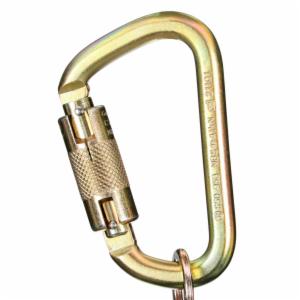3M™ Double Locking Snap Hook 2000161, Clear Zinc Plated Steel, 3600 lb Gate, 3/4 in Throatimage