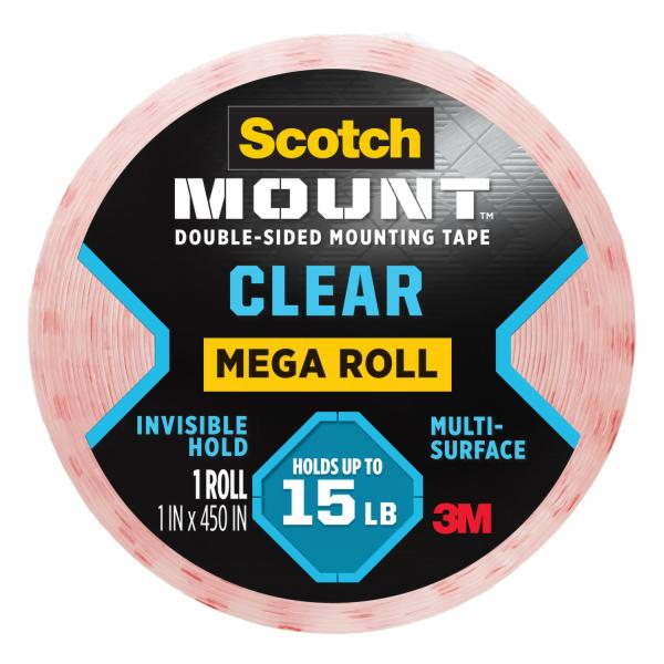 Scotch-Mount Clear Double-Sided Mounting Tape