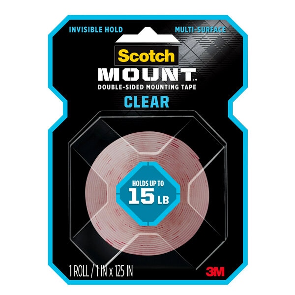 Scotch-Mount Clear Double-Sided Mounting Tape 410H-MED