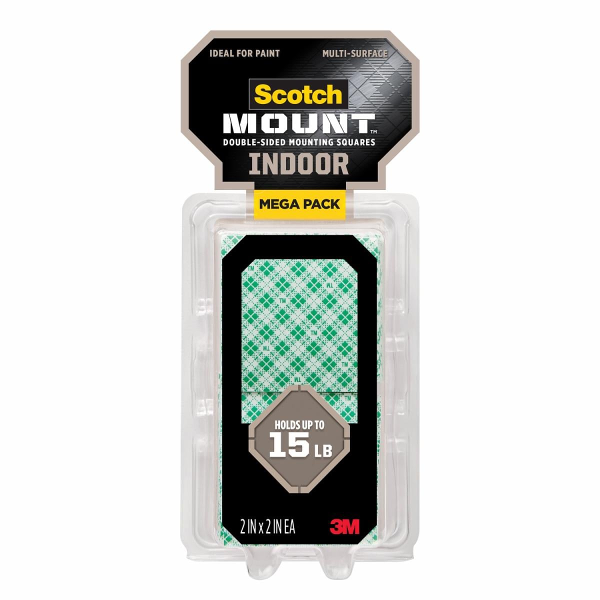 Scotch-Mount Indoor Double-Sided Mounting Squares