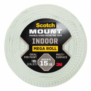 Scotch-Mount Indoor Double-Sided Mounting Tape 110H-MR, 3/4 in x 38 yd (1.9 cm x 34.75 m) image Scotch-Mount Indoor Double-Sided Mounting Tape 110H-MR, 3/4 in x 38 yd (1.9 cm x 34.75 m)image