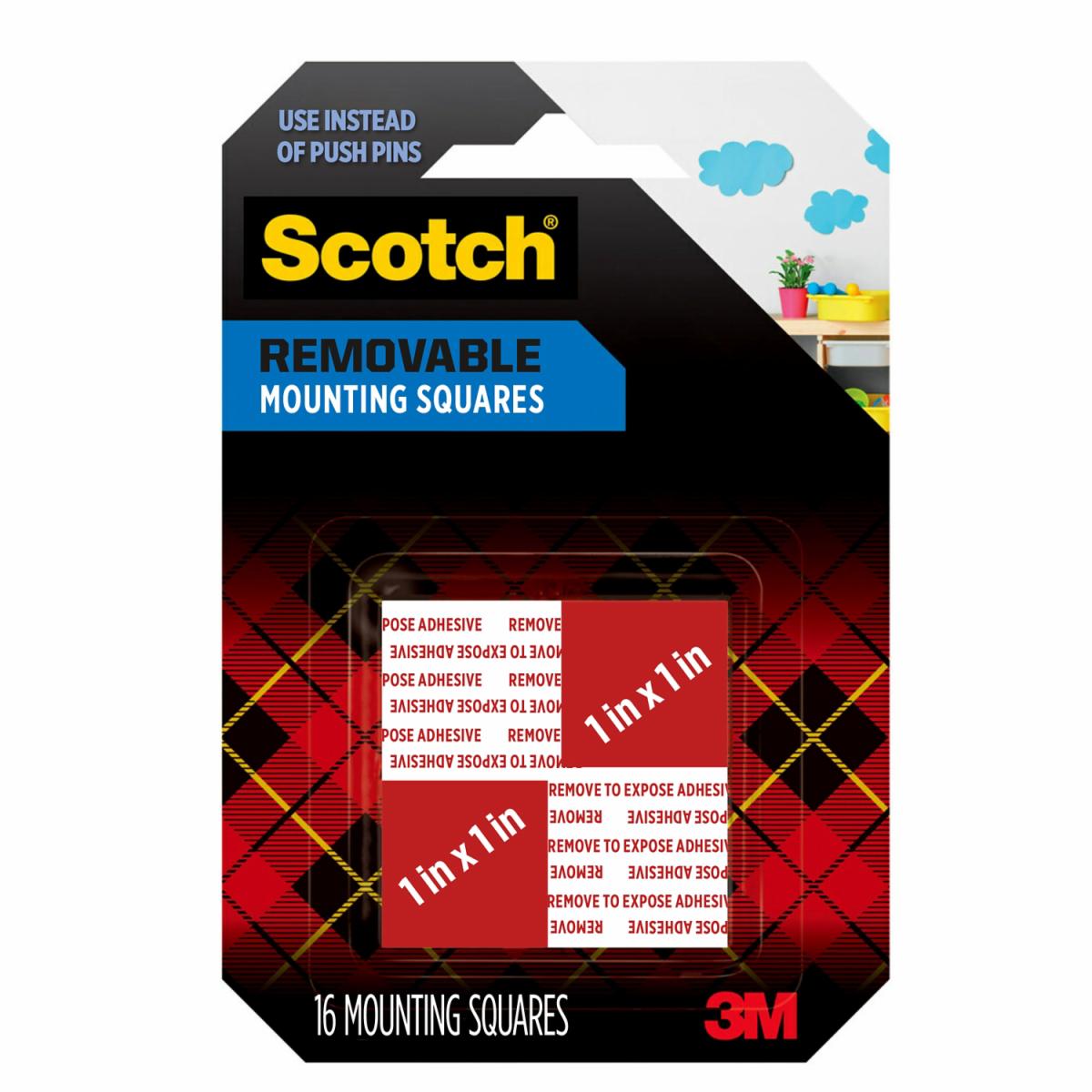 Scotch Removable Double-Sided Mounting Squares 108S-SQ-16