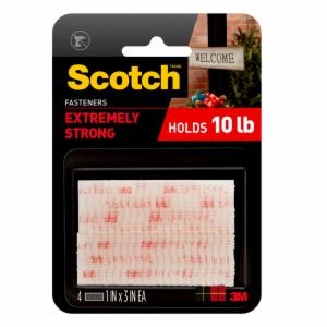 Scotch Extreme Fasteners RFD7090, Clear, 1 in x 3 in (25.4 mm x 76.2 mm), 2 Sets of Strips image Scotch Extreme Fasteners RFD7090, Clear, 1 in x 3 in (25.4 mm x 76.2 mm), 2 Sets of Stripsimage